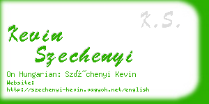 kevin szechenyi business card